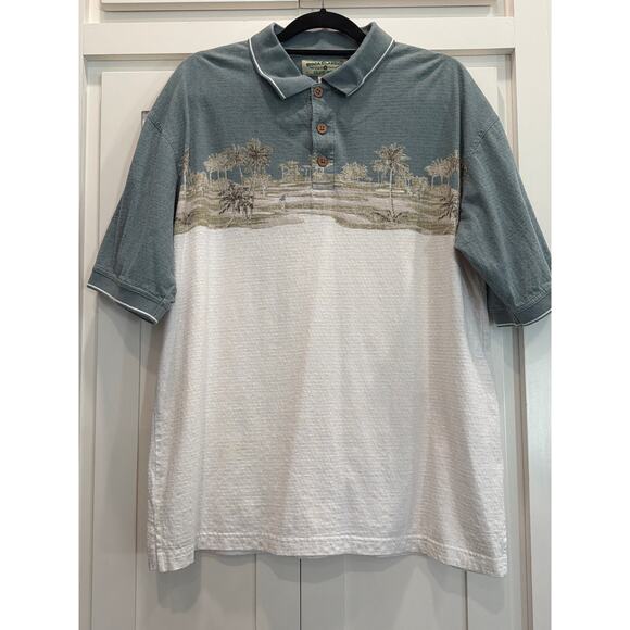 Boca Classics Club Golf Vintage Polo 90's Y2K 100% Cotton LG - Picture 1 of 14